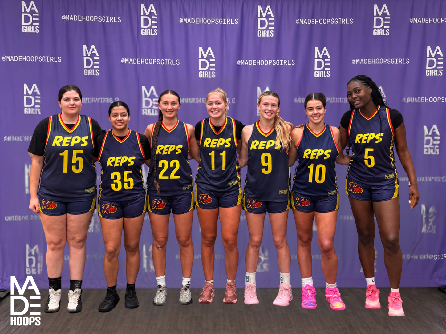 REPS girls basketball team at MADE Hoops